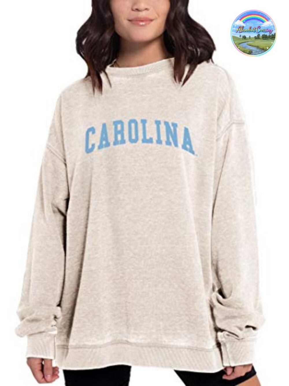 NCAA North Carolina Tar Heels Burnout Fleece Pullover Women's Long Sleeve